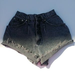 Vintage Lee Acid Wash Cut Off Denim Jean Shorts